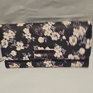 Tahari Black Floral Wallet